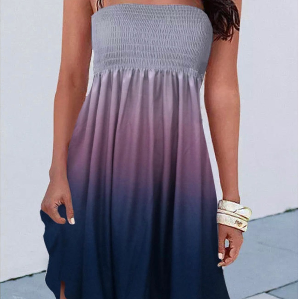 Ombré strapless dress